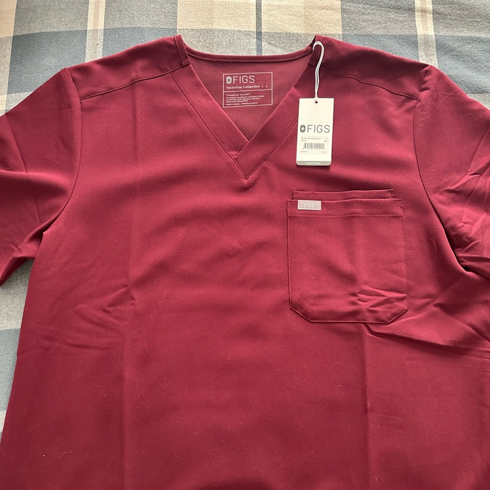 Figs Burgundy Leon Scrubs